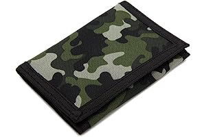 RFID Trifold Canvas Outdoor Sports Wallet for Little Boys