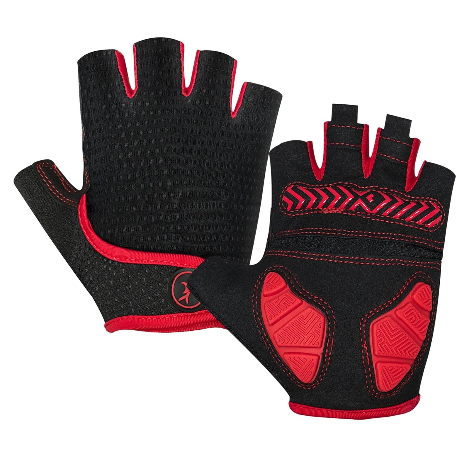 Compatibile con guanti da mountain bike a mezze dita, cuscinetti in gel di silicone da 5 mm, ammortizzanti, antiscivolo, per mountain bike e bici da strada