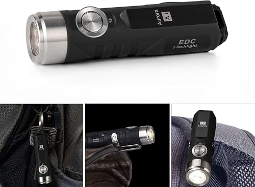 Miniatura 3 de RovyVon Aurora A1x - Linterna LED XP-G3 S5 pequeña y recargable de gran luminosidad, 650 lúmenes, equipo de uso diario para exteriores, con llavero