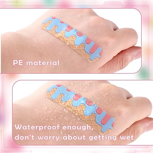 Miniatura 3 de 120 vendajes de 20 estilos para niños, lindos vendajes flexibles de dibujos animados, impermeables, transpirables, tiras que protegen cortes y