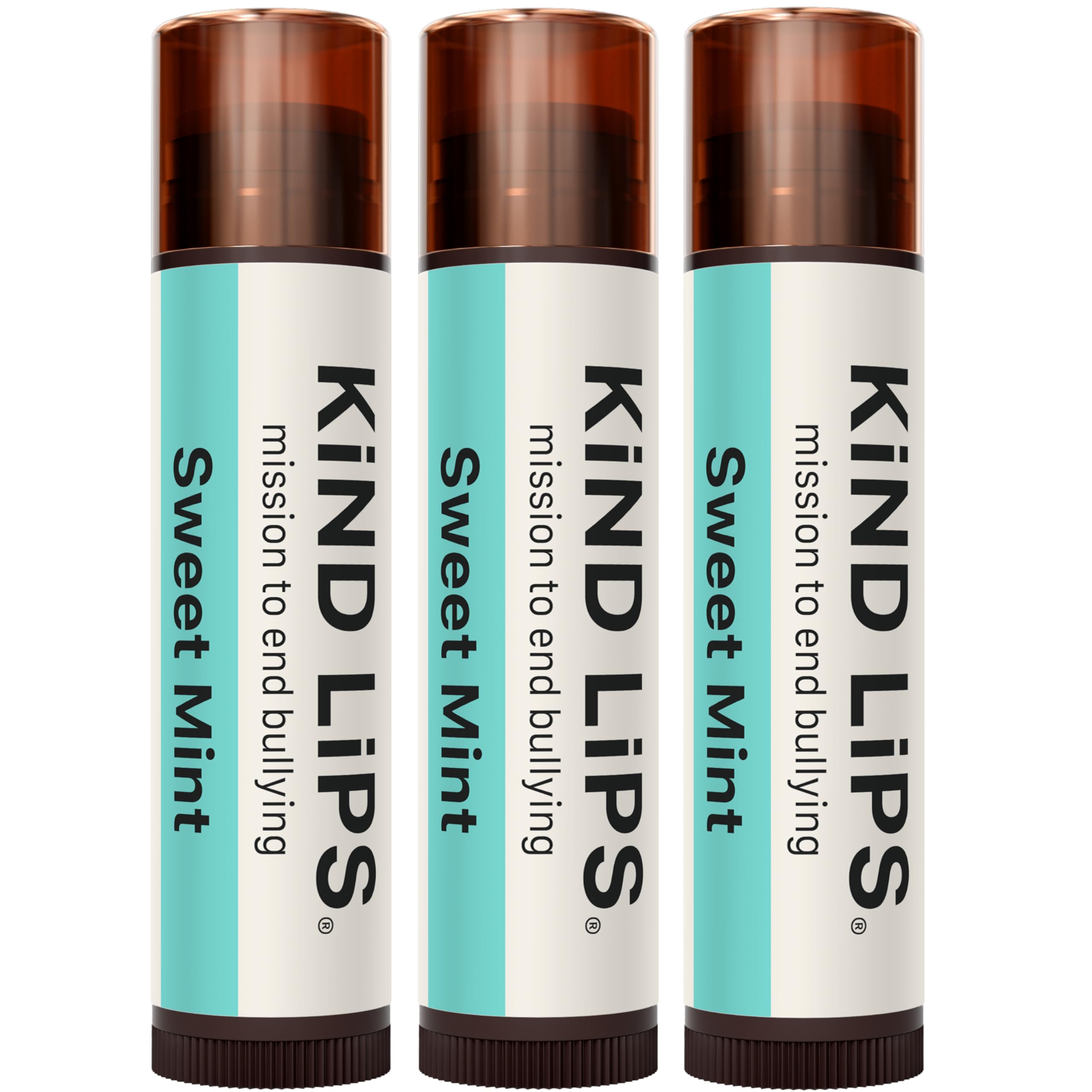 Kind Lips Organic Sweet Mint Lip Balm 3-Pack Cooling Refreshing Lip Care for Dry Chapped Lips 100 Natural