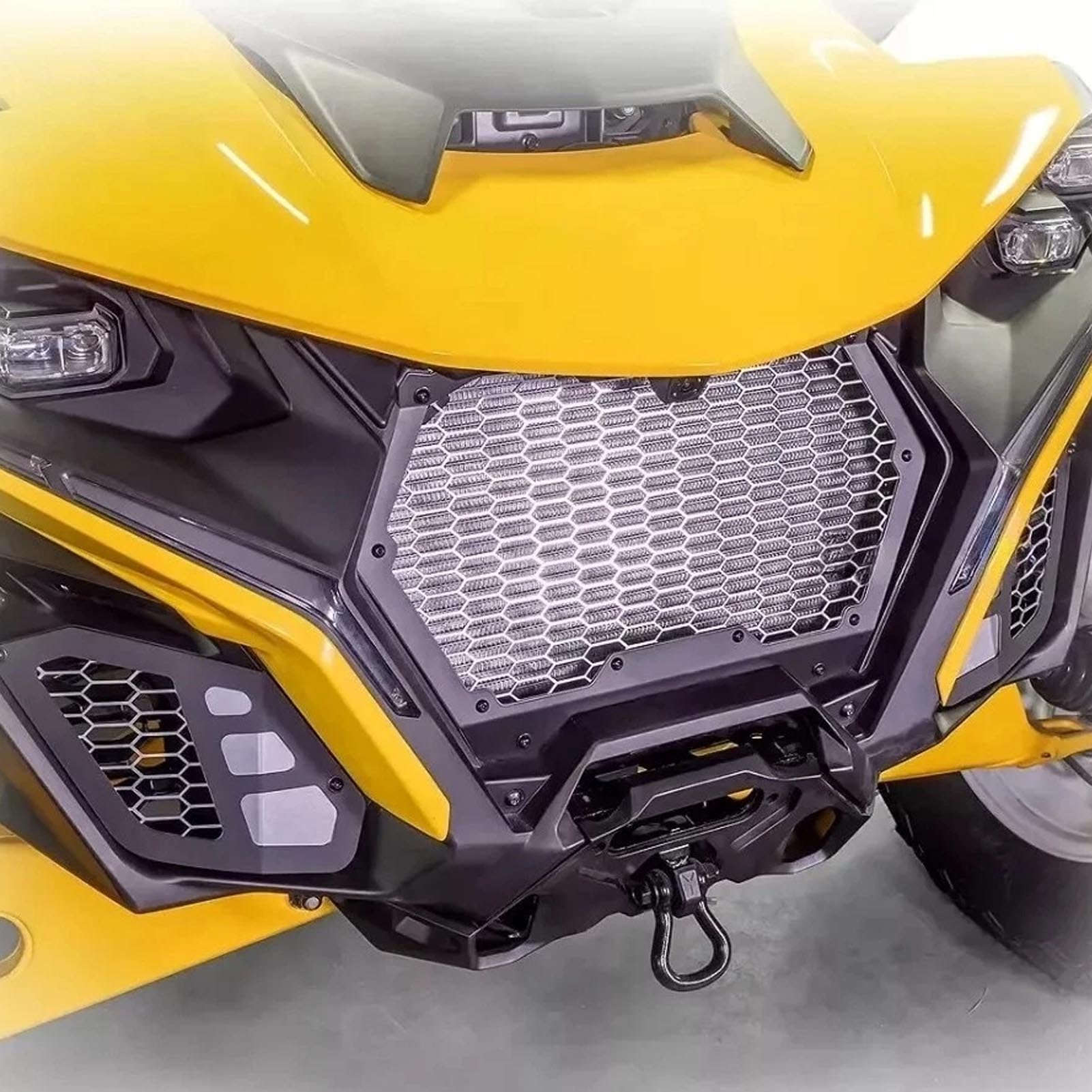 Osłona Siatkowa Przedniego Zderzaka Motocykla, Kratka Przedniego Zderzaka ze Stopu Aluminium, Siatka Grilla Wkładka Zamiennik dla Maverick R 2024-później