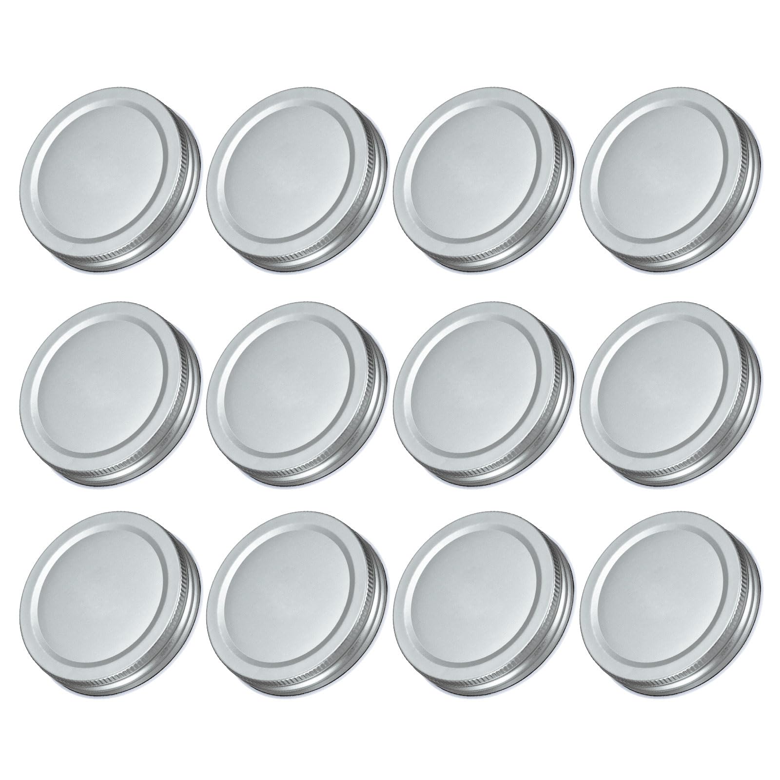 Couvercle bocal Mason 70 mm bouchon étain argenté conserve rangement cuisine x42