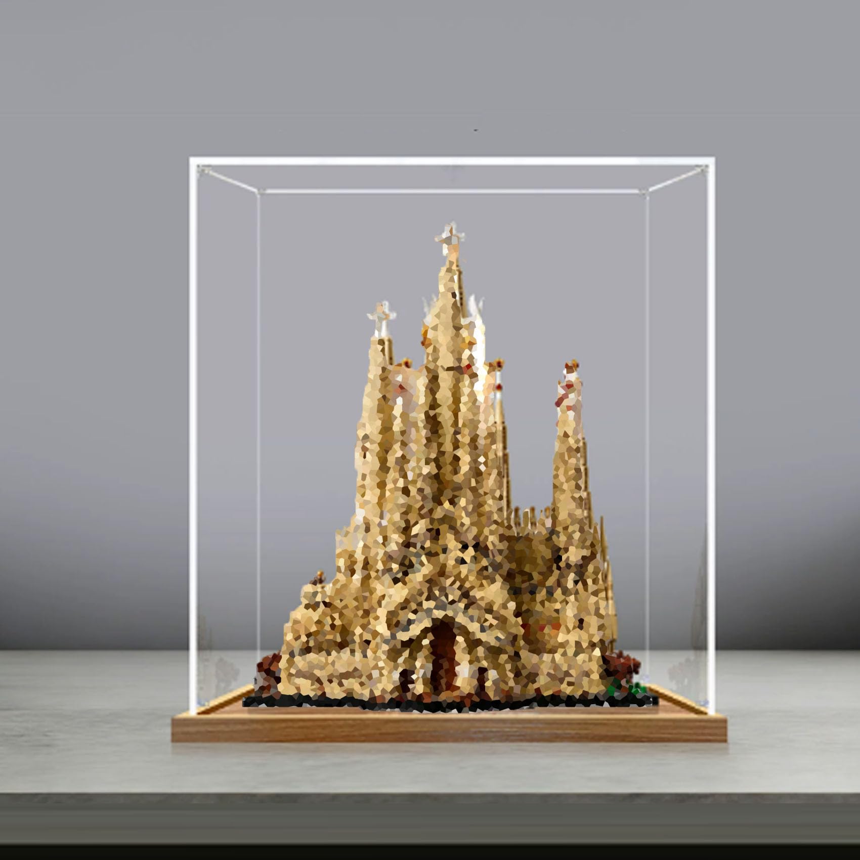Dustproof acrylic Display Case for Le-go 21065 Cathedral Model (display box only) (StyleB 3mm)