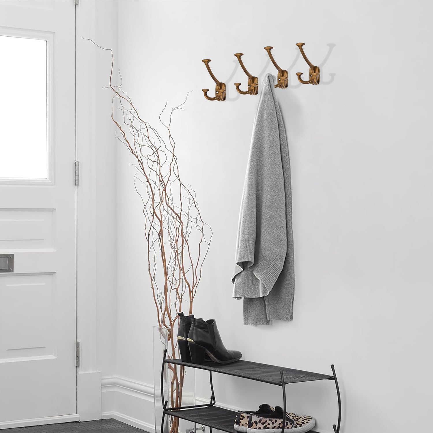 KHTUMEWARE-KHDBSG Antique English Brass Coat/Robe Hooks 2-Pack in Antique English Brass — KHTUMEWARE