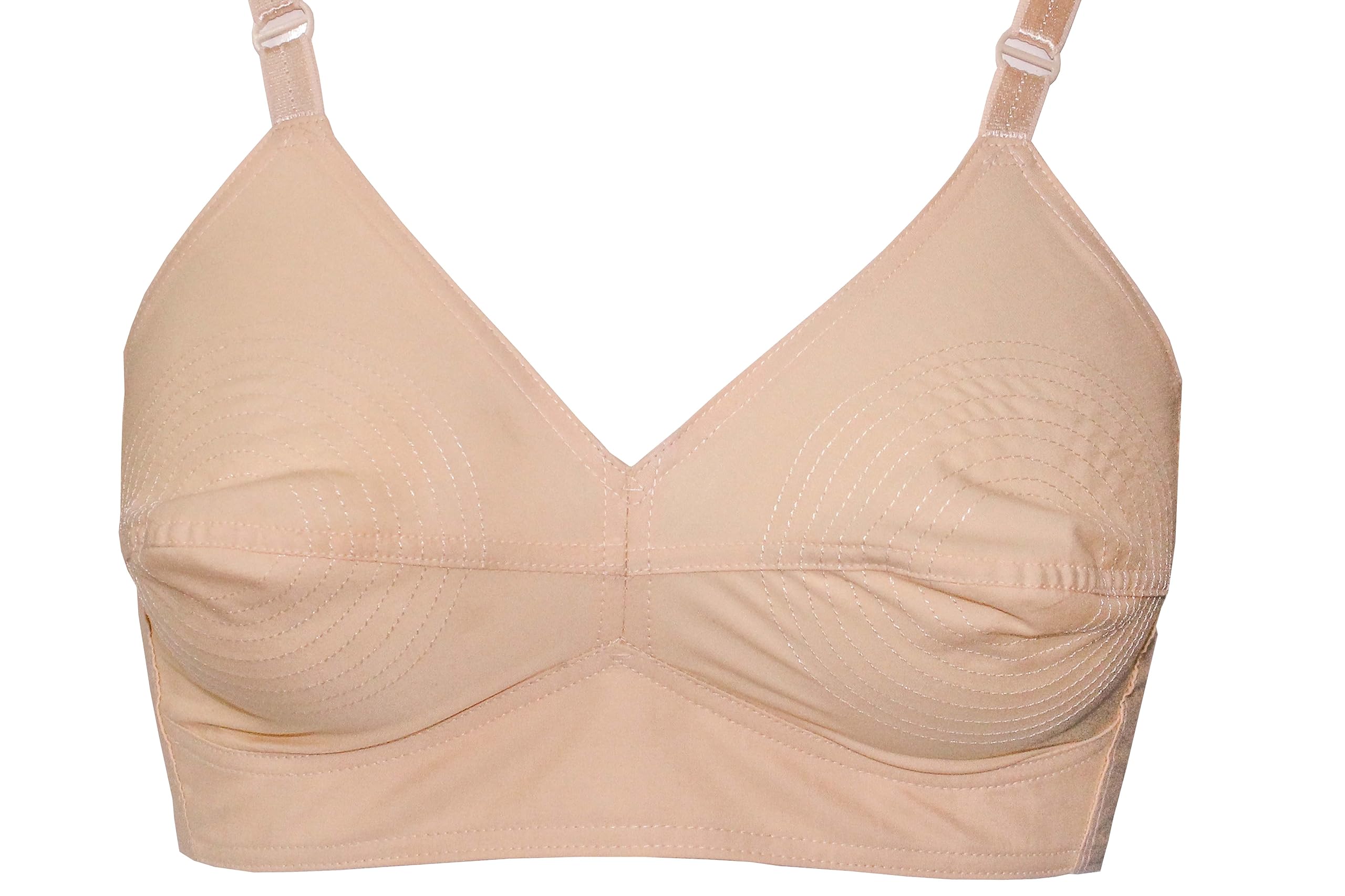 Round Stitch Full Cover Cotton Bra (Pack of 3)-image-13