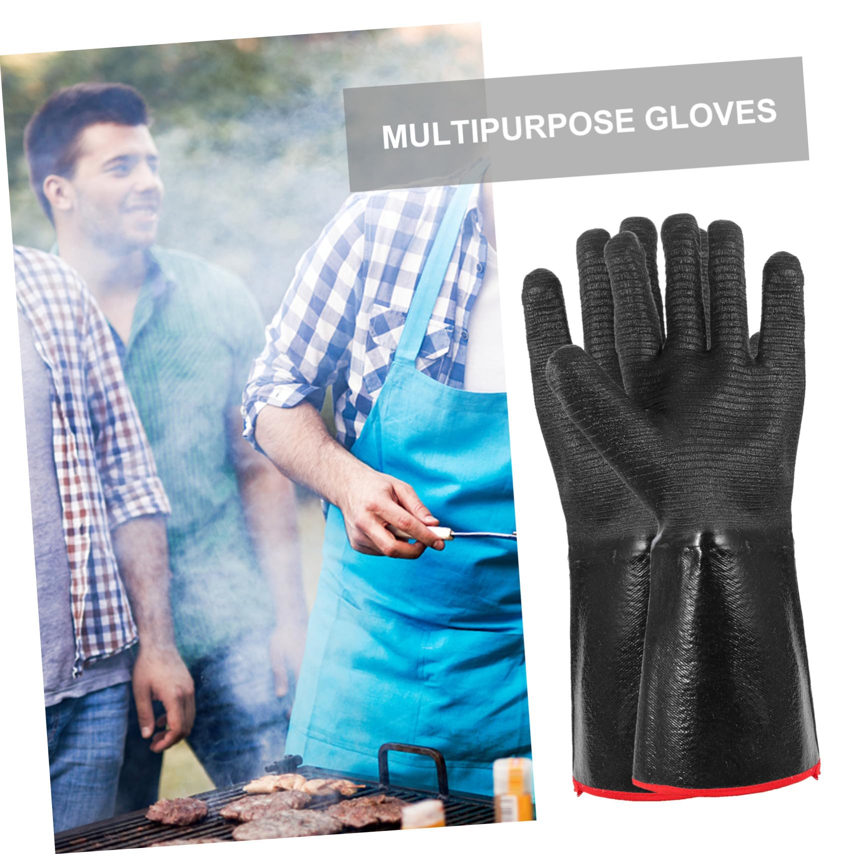 Guantes de Neopreno Resistentes al Calor y Fuego Protectores Scalding para Trabajo Industria Talla Unisex Fáciles de Limpiar y Almacenar