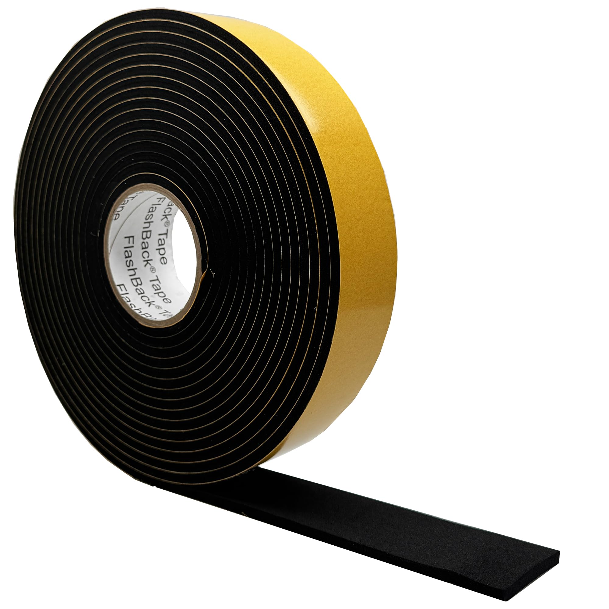 Flashback Black 4Mm Thick - Self-Adhesive Epdm Neoprene Substitute Sponge Strip (50Mm Wide)