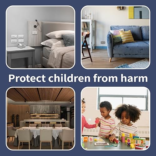 Miniatura 5 de Cubiertas de enchufe de seguridad para bebés, 32 unidades, para niños, para enchufes eléctricos, a prueba de enchufes, con 4 llaves para nosotros,
