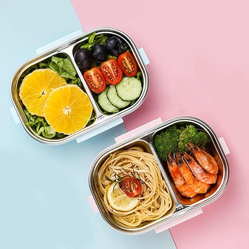 Miniatura 8 de Lonchera Bento con aislamiento térmico de acero inoxidable 304, lonchera térmica de acero inoxidable, estilo ilustración, contenedor a prueba de