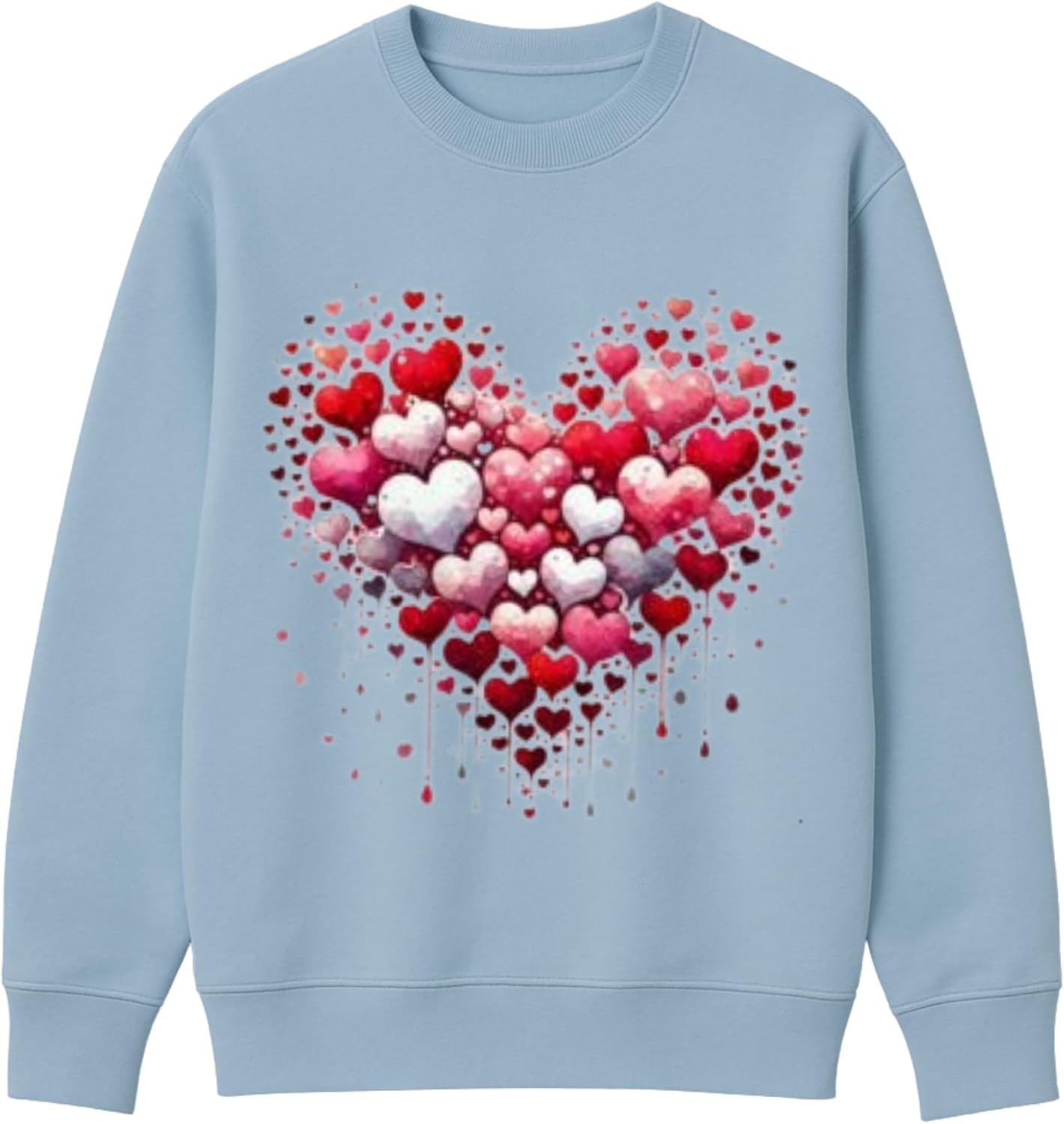 Women’s Valentine’s Day Heart T-Shirt – Love Graphic Short Sleeve Tee – Romantic Heart Design Casual Gift Shirt for Her White - Image 4