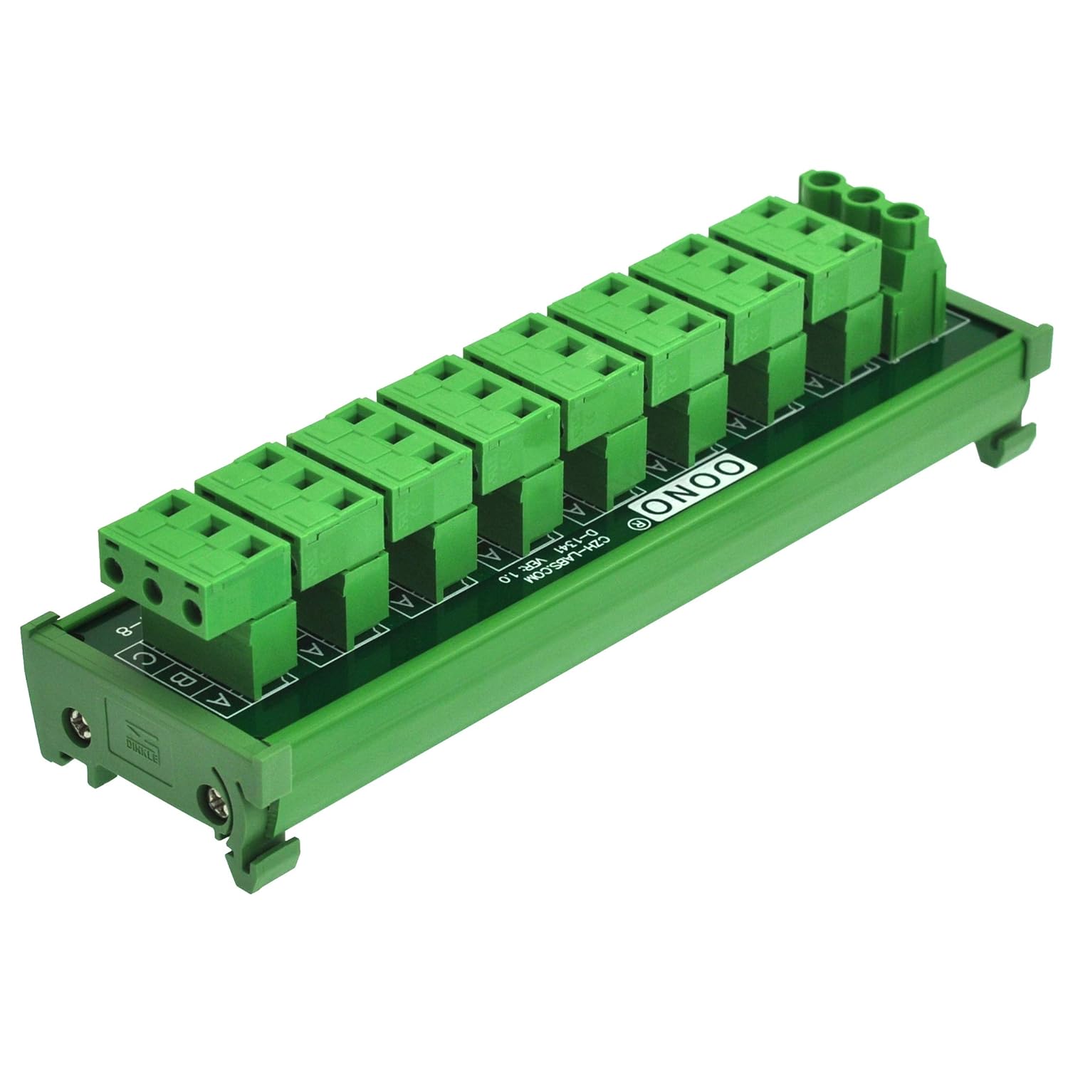 DIN Rail Mount 30A/300V 8x3 Position Pluggable Terminal Block Distribution Module