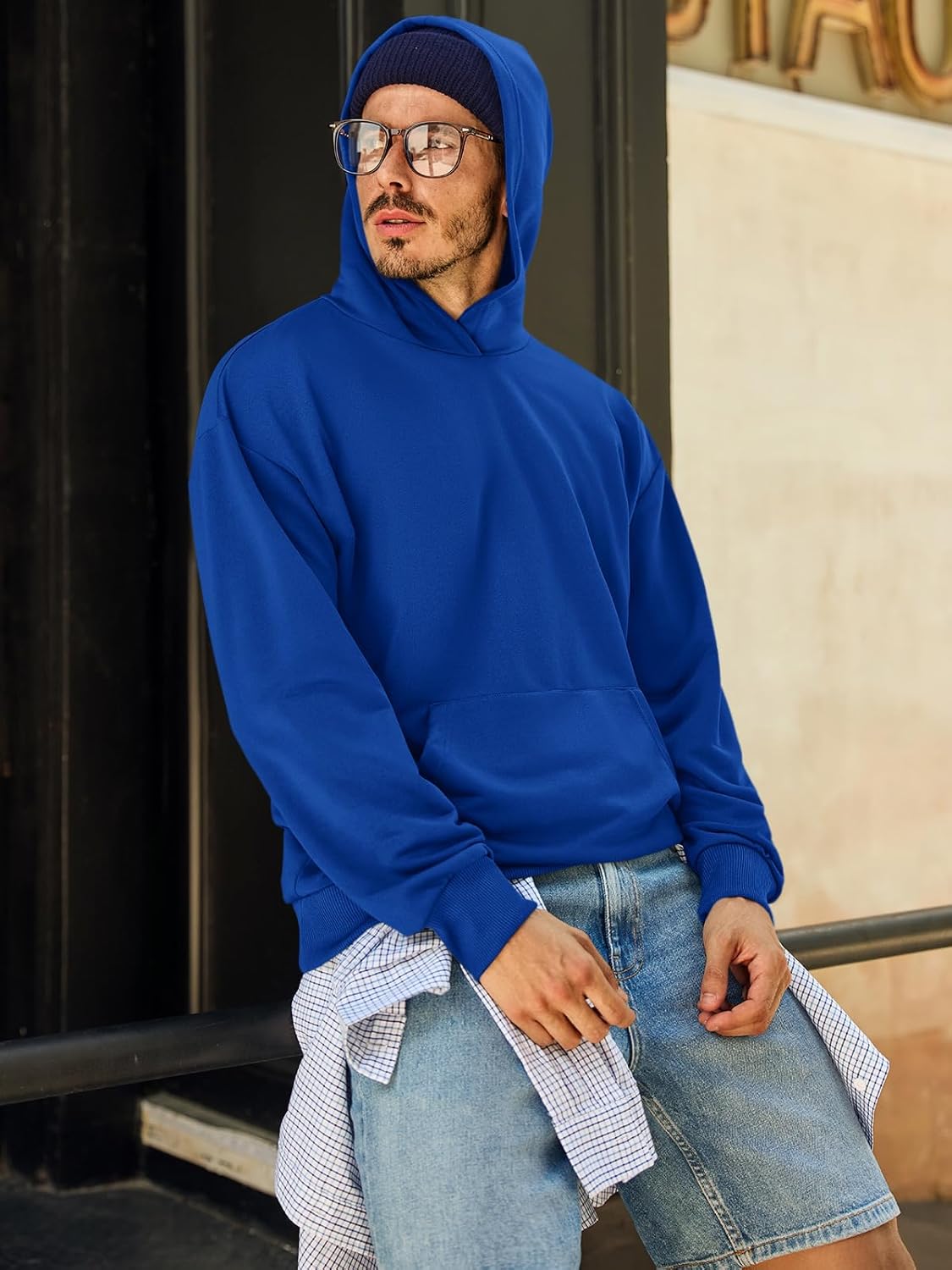 Runcati Mens Pullover Hoodies Long Sleeve Casual Lightweight Fashion Hooded Sweatshirt with Kanga Pockets - Image 3