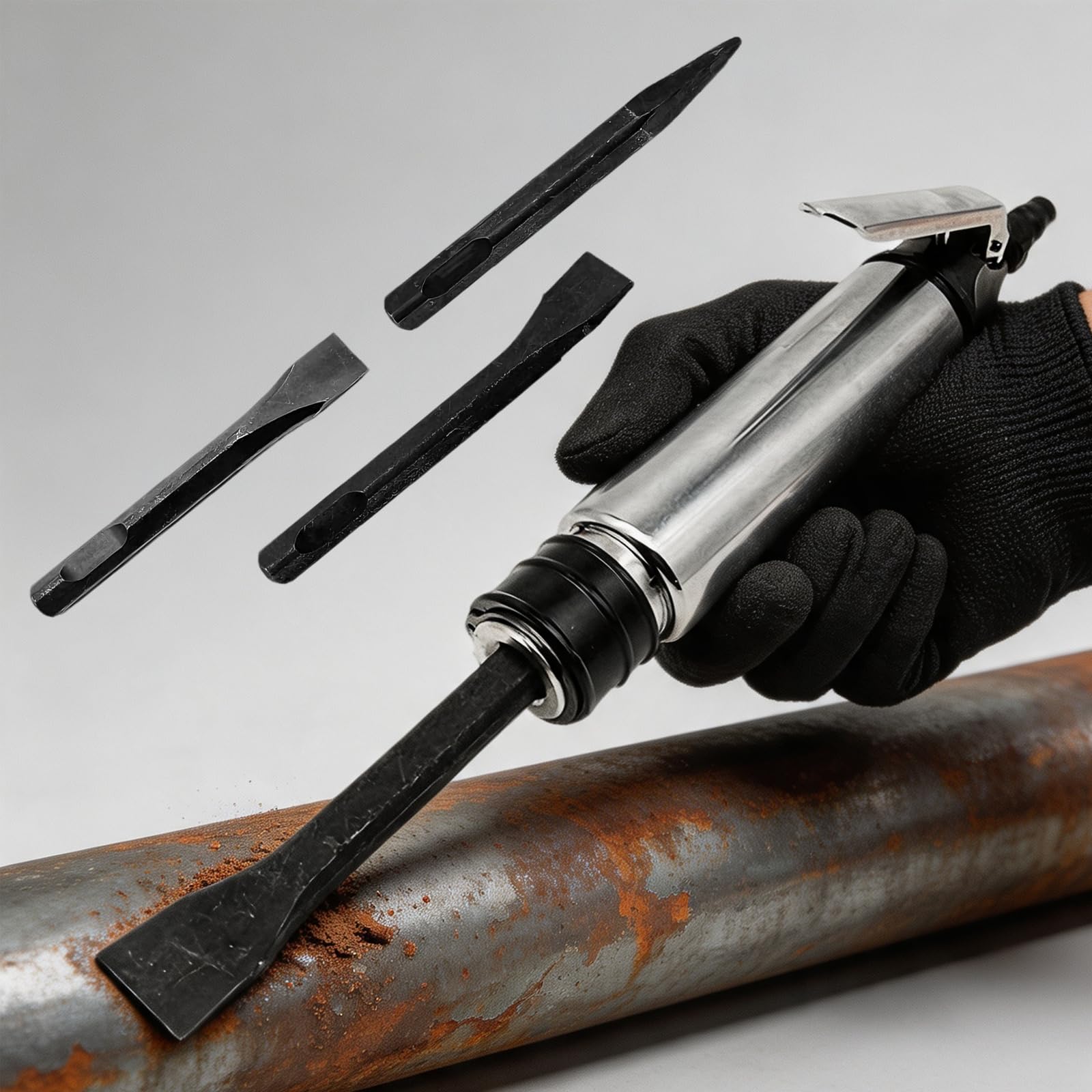Martello Pneumatico Industriale a Scalpello, Pala Manuale | Utensile Ad Alto Impatto per Demolizione E Scrostamento, Per Taglio Metalli E Rimozione Di Detriti