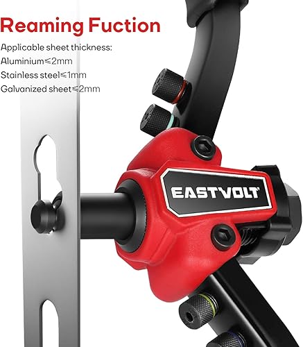 Miniatura 7 de Eastvolt Herramienta de tuerca de remache, remache de mano 3 en 1, pistola de remache, herramienta de tuerca de remache 3 en 1, incluye 60 tuercas