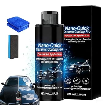 Zykr Nano Quick Coat Restore - Nano Quick Ceramic Coating Pro for Automobiles, Quick Effect Coating Agent for Cars, Waterless Car Wash 3 in 1 High Protection Car Coating Sprays 1 Set