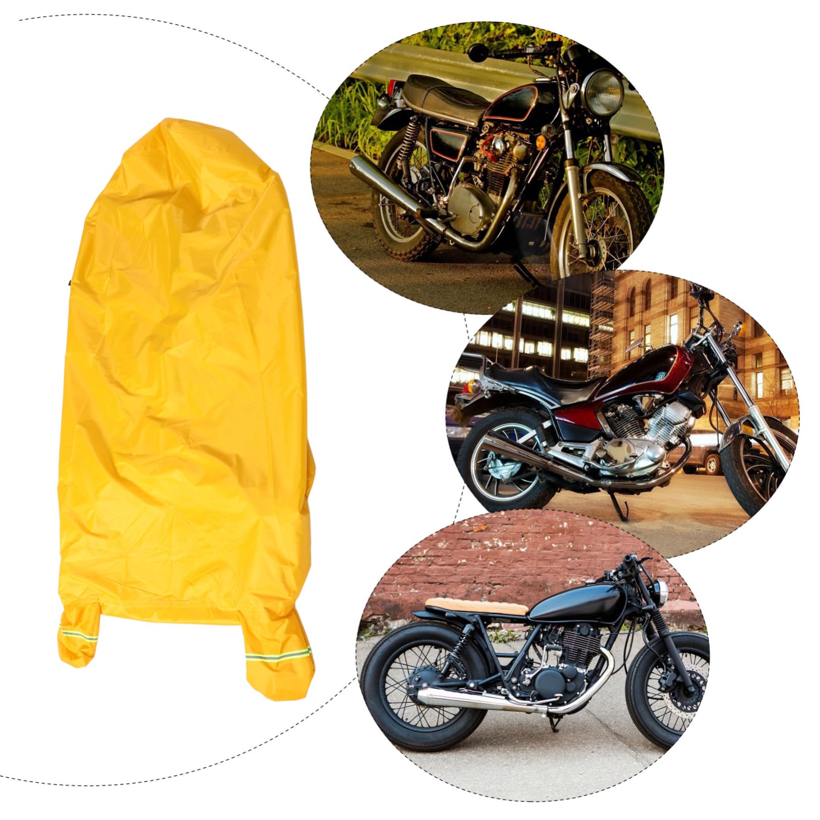 Gatuida Motorradabdeckung aus Oxford Gewebe UV und Regenschutz für Fahrräder und Motorräder Faltbar Vollschutz für Draußen