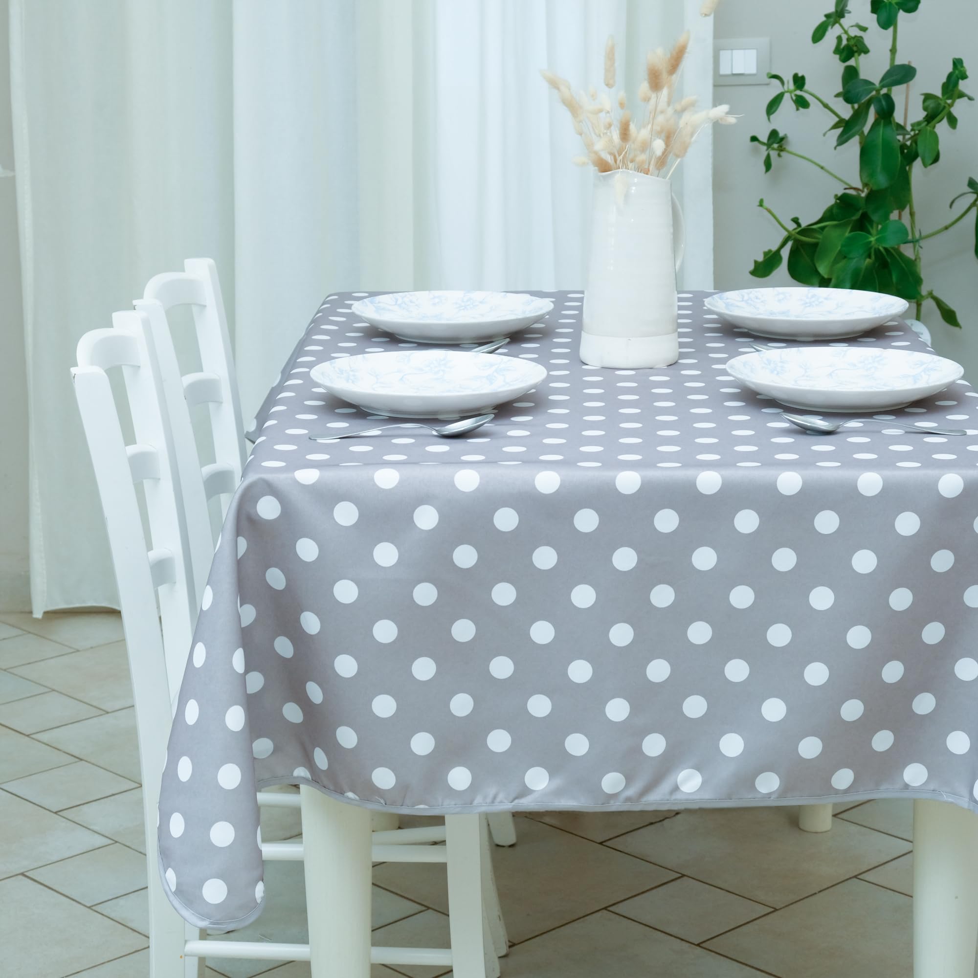 Nappe Anti Tâches Rectangulaire 140 X 240 Cm, Nappe En Tissus Polyester