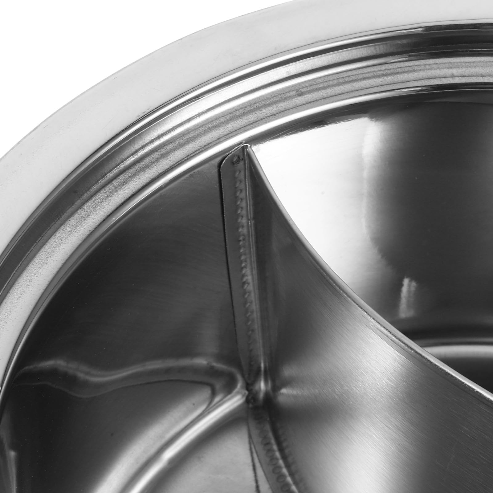 Pentola Divisa in Due Scomparti in Acciaio Inossidabile Antiruggine, Multi-Functional Pot per Cottura Doppia su Piano Induzione, Resistente e Riutilizzabile