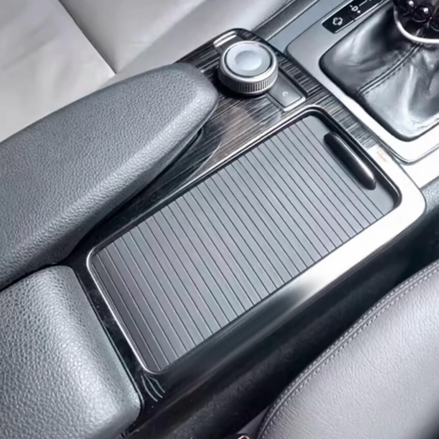 QWORK Konsola środkowa, uchwyt na napoje, pasuje do Mercedes Benz klasy C W204 i klasy E W212