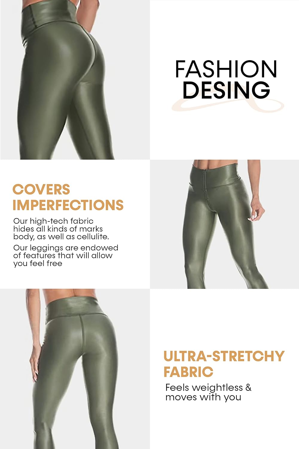 A4U Active Wear Compression Leggings Pants for Women A4U - Image 3
