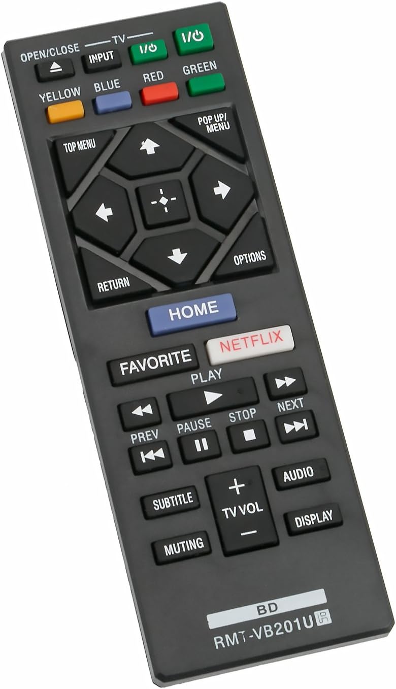RMT-VB201U Replace Remote Control fit for Sony Blu-Ray BD Disc DVD Player BDP-BX370 BDP-S1700 BDP-S3700 BDP-S6700 UBP-X700