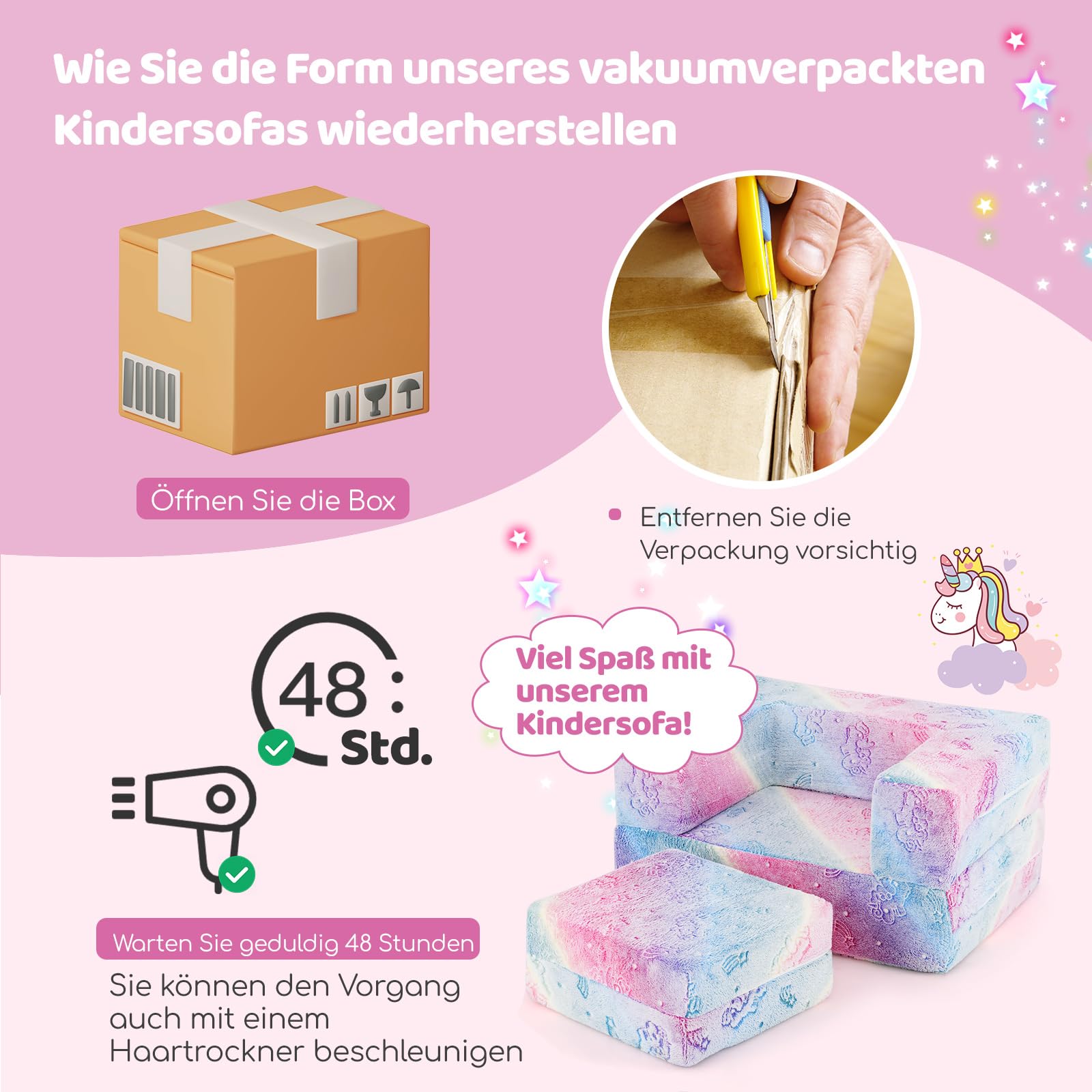 COSTWAY Modułowa sofa dla dzieci świecąca w ciemności, sofa modułowa ze zdejmowanym i nadającym się do prania w pralce flanelowym pokrowcem, sofa dla malucha do pokoju zabaw i pokoju dziecięcego