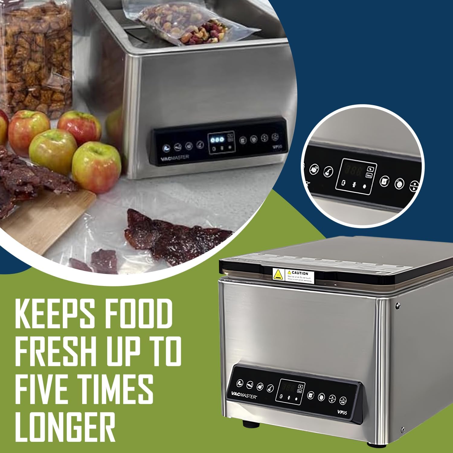 VacMaster VP95 Chamber Vacuum Sealer with Industrial Oil Pump. Great for Portioning, Meal Prep, Restaurants, Catering, Food Trucks, Sous Vide, Home. Great for Dry Goods, Liquids and Marinades.