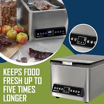 VacMaster VP95 Chamber Vacuum Sealer with Industrial Oil Pump. Great for Portioning, Meal Prep, Restaurants, Catering, Food Trucks, Sous Vide, Home. Great for Dry Goods, Liquids and Marinades.