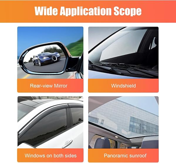 3PCS Glass Oil Film Remover for Car,100ml Roll-On Glass Compound with Cleaning Board, Removes Oil Film & Smudges,Automotive Oil Film Cleaning Brush for Car Windows - 4