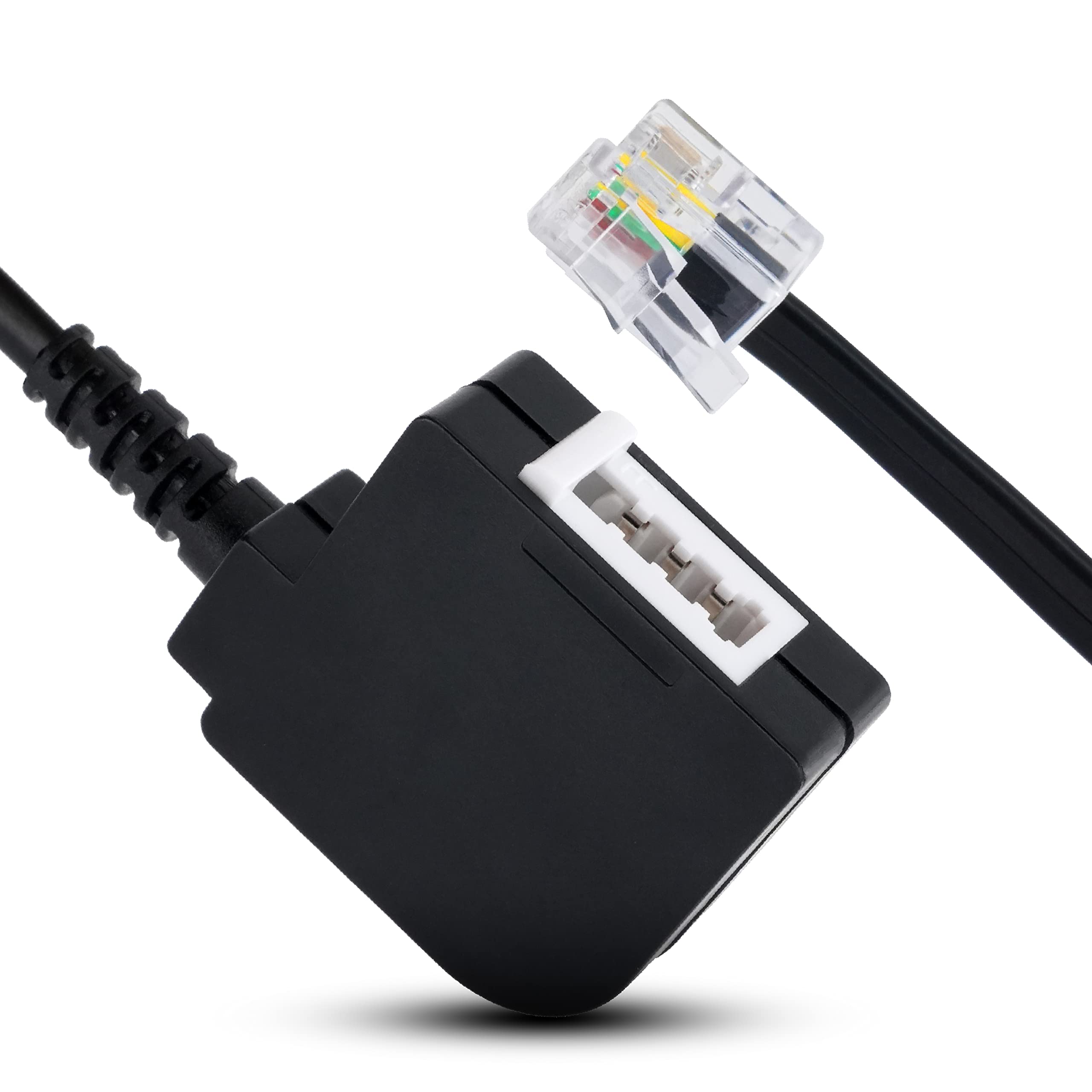 BIGtec Adaptateur TAE TAE-F femelle vers RJ11/RJ14 6P4C - Câble adaptateur téléphone fixe - Routeur modem - Câble de téléphone - 0,2 m - Noir
