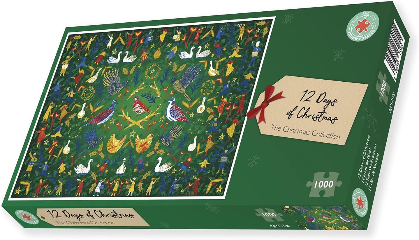 Hard Jigsaw Puzzle - 12 Days of Christmas -1000 Piece Jigsaw Puzzles for Adults - Hardest Jigsaw Puzzle, Festive Puzzle, Present