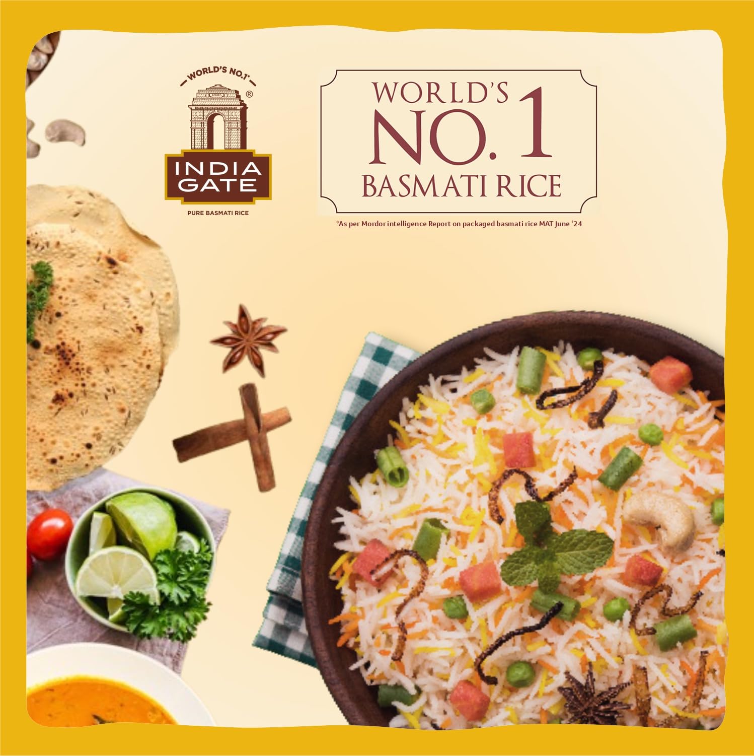 INDIA GATE - Riso Basmati Everyday - (1 X 1 KG)