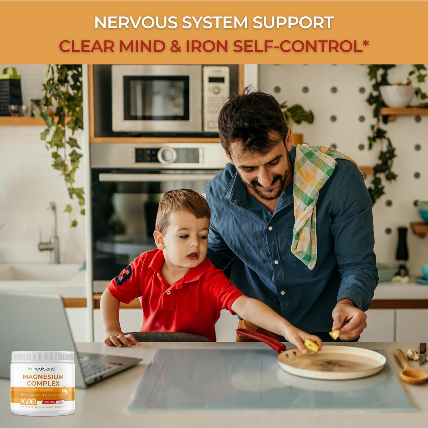 healblend Magnesium Complex Powder (Magnesium Citrate 350 mg in Each Scoop) - Supplement for Sleep, Heart Health, Cognitive Health, Muscles Health, Energy, and Metabolism* - 60 Servings (2)