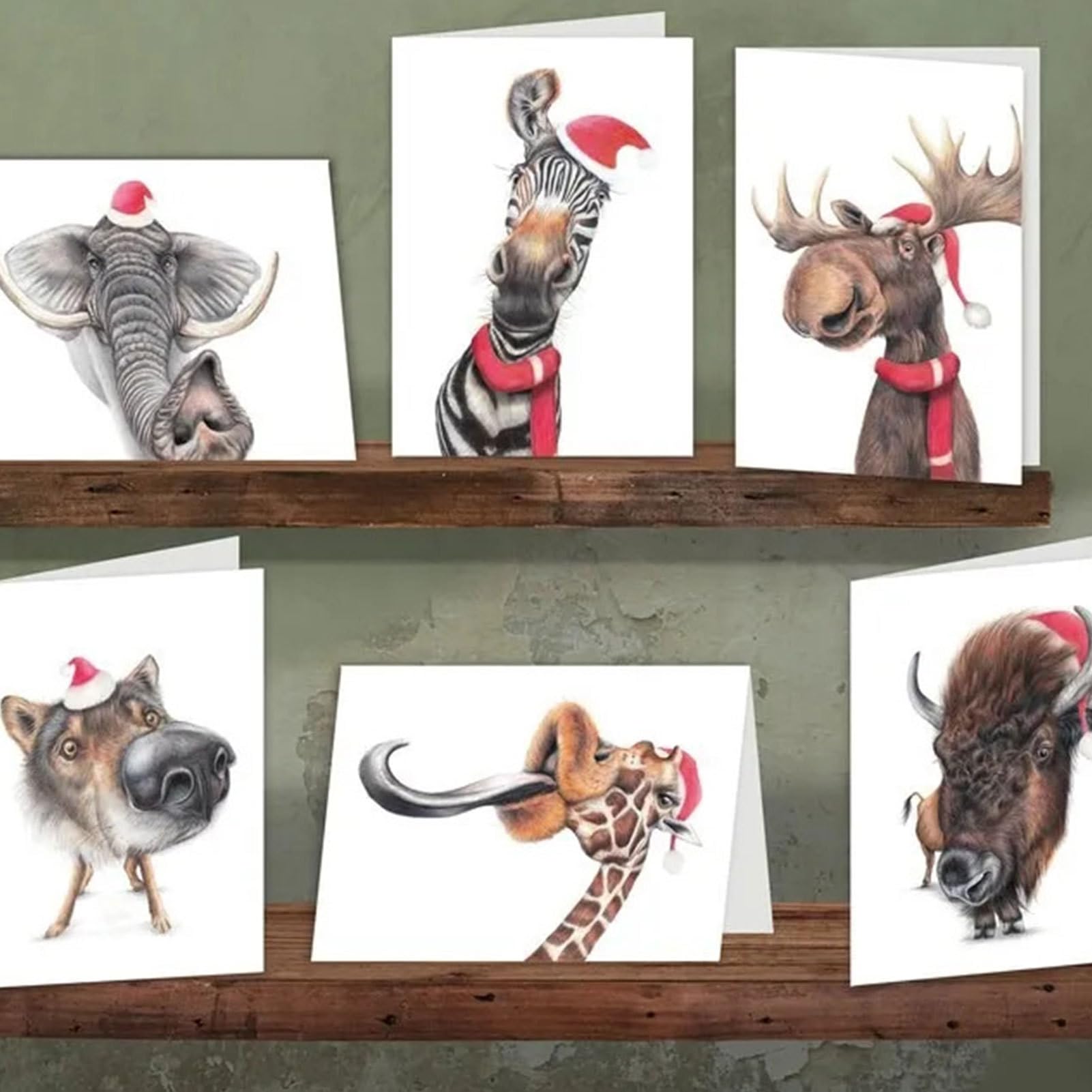 Weihnachtskarten-Bastelarbeiten | 6 glänzende Mehrzweck-Grußkarten