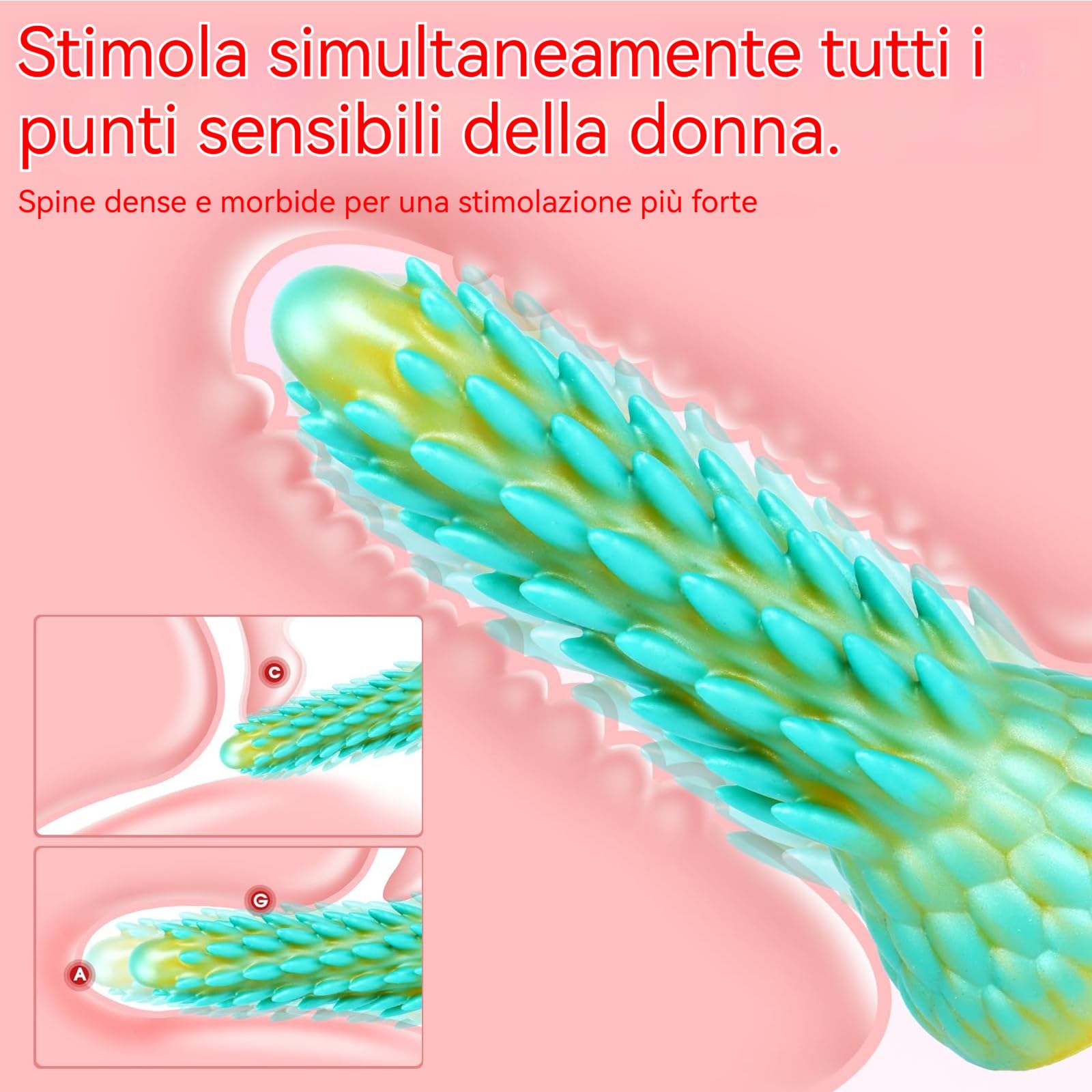 20 cm Dildo Mostro Nodo Tentacolo, Dildo Anale in Silicone Fantasy con Ventosa, Dragon Dildos per Stimolazione Punto G e Prostata, Sex Toy per Uomo Donna, Anal Plug