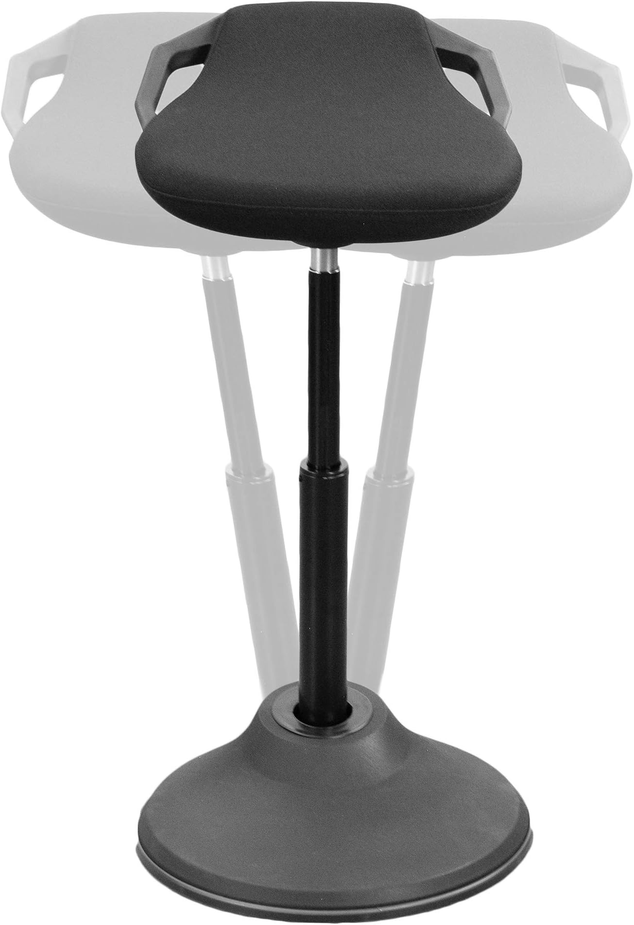VIVO Ergonomic Standing Wobble Stool, Adjustable Active Desk Chair, Padded Anti-Slip Home Office Perch Balance Seat, Black, CHAIR-S01P