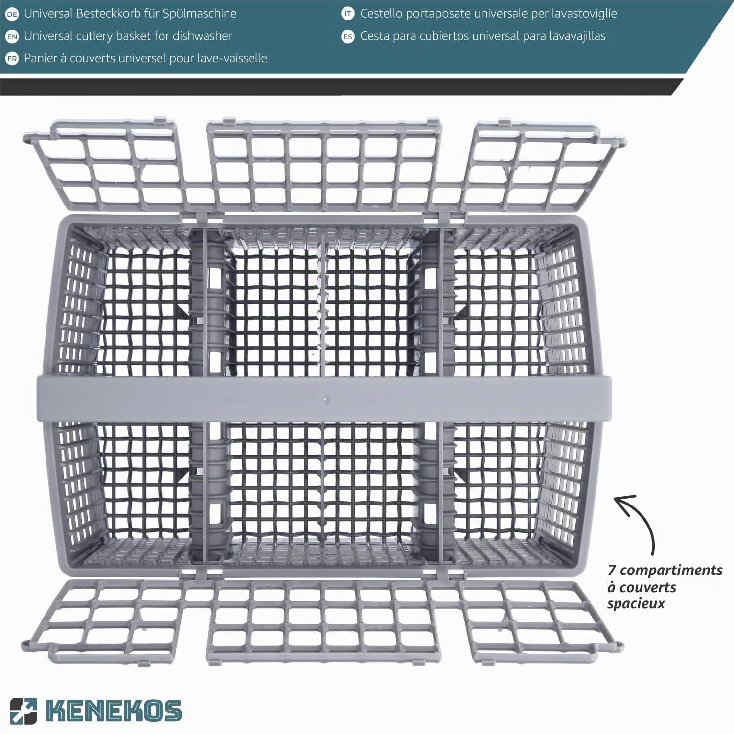 Kenekos - Panier à couverts pour lave-vaisselle compatible avec Siemens SZ73100 / 11018806, Bosch SMZ5100/00743503, Neff Z7863X0 - Accessoires pour lave-vaisselle - plastique indéformable