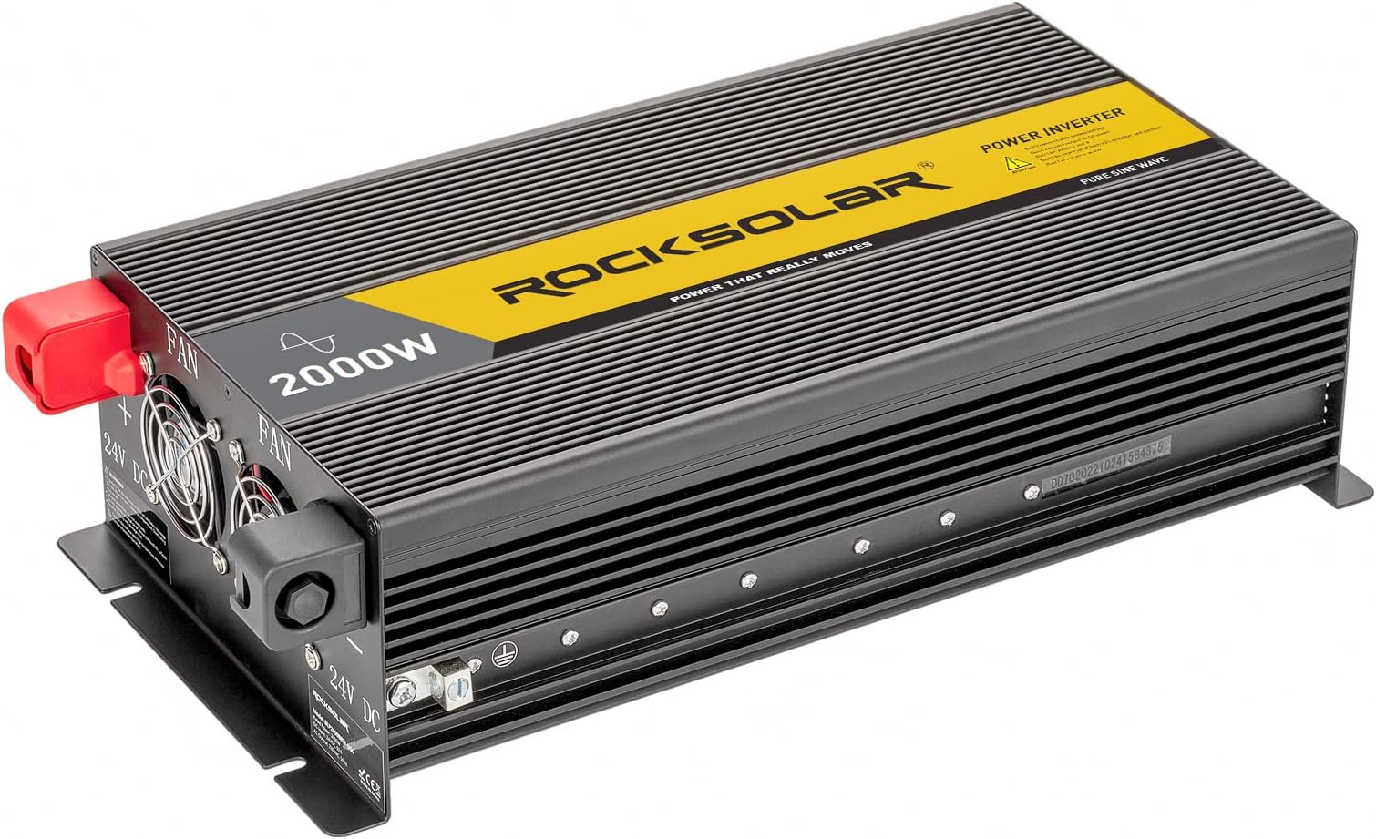 ROCKSOLAR 2000W Pure Sine Wave Power Inverter DC 12V to 110V AC Converter with Digital Display & 2.1A USB Charging Port