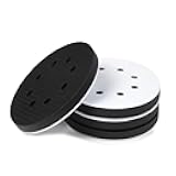 Ladinka 4 Pack Premium Foam Sanding Pads, 5 Inch 8 Holes Hook and Loop Sponge Cushion Buffer Backing Pad, Professional Sponge Sanding Pads and Soft Density Interface Pad for Orbital Sander