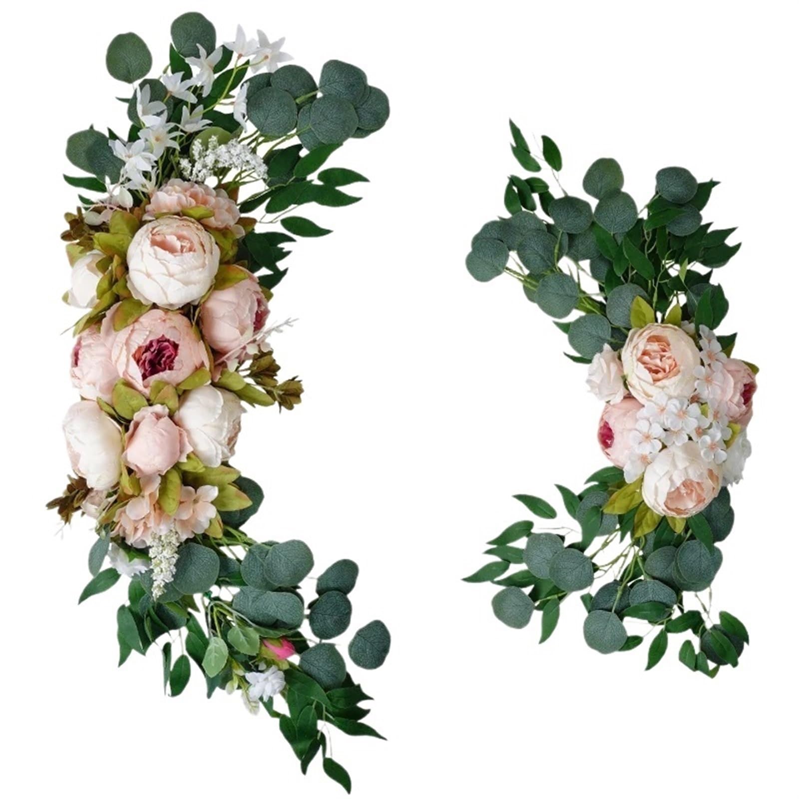 EKalgretrA Flower Arch Artificial Peonies Large Welcome Flowers Door Lintel Flower Decoration Arch Outdoor Wedding Fake(Color6)