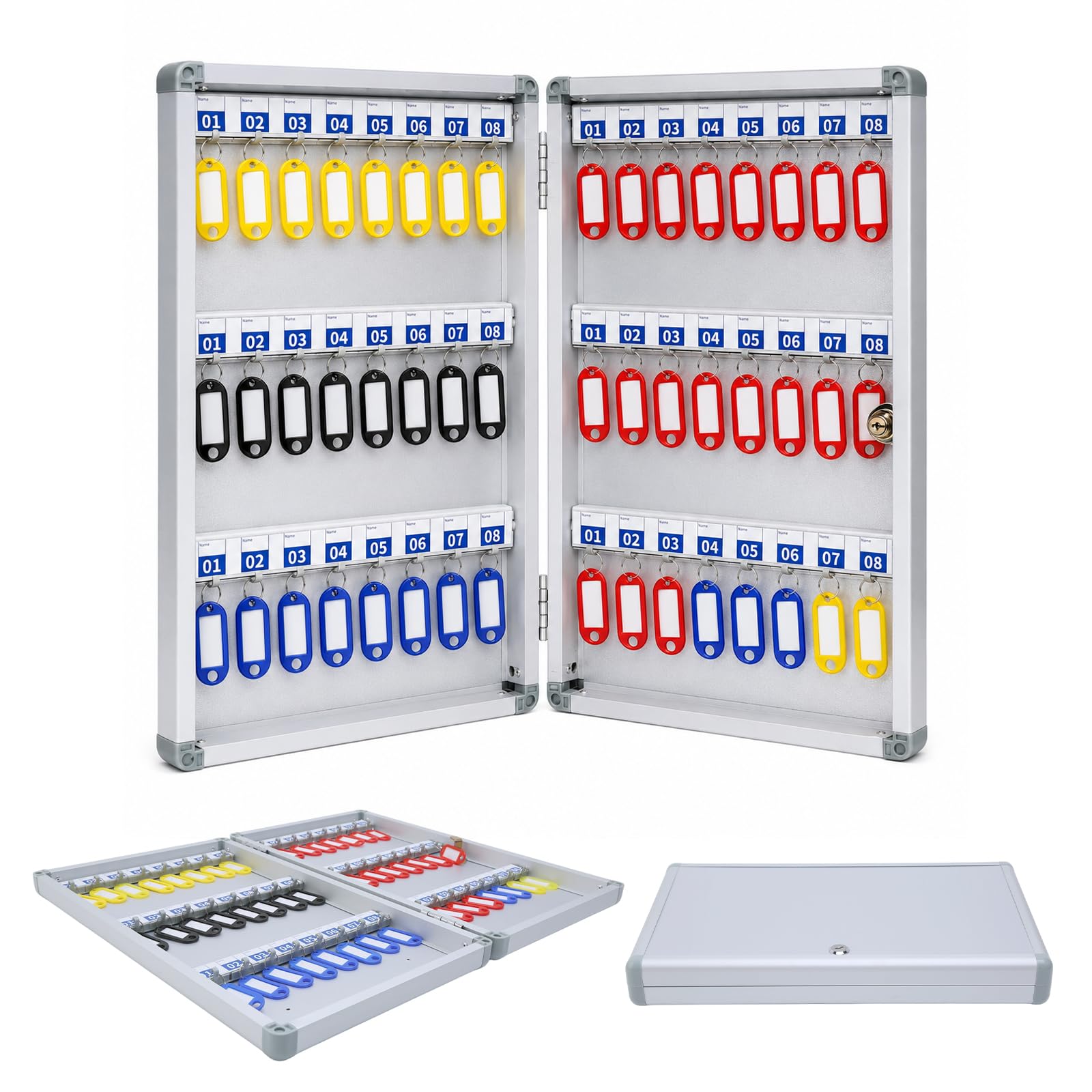 Zjyufy 48 Position Key Cabinet with Keys Lock Wall Mounted Key Holder