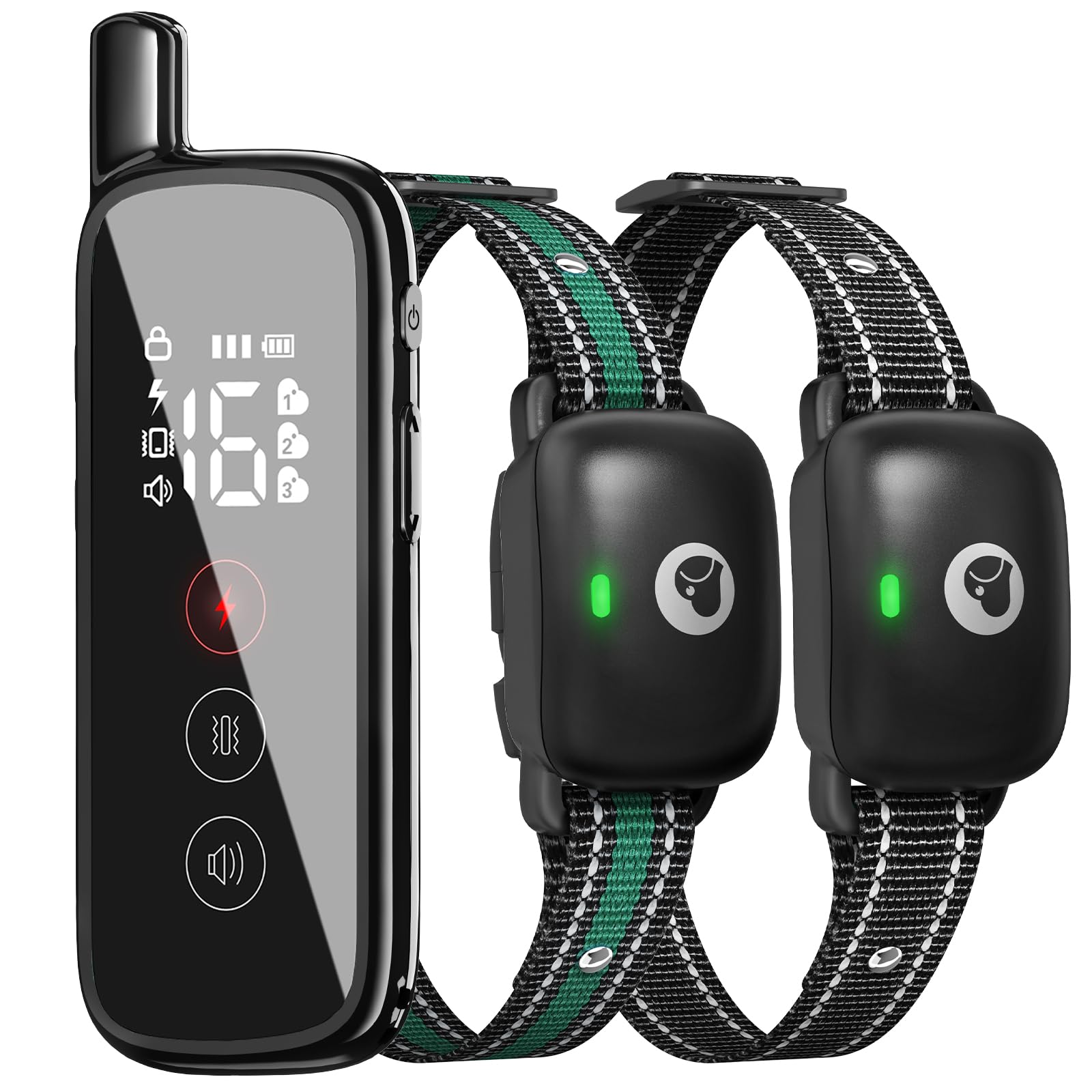 Heaflex Electric Dog Training Collar with a 2600FT Remote Range, Rechargeable and Waterproof, Features 3 Training Modes and Security Lock for Dogs of
