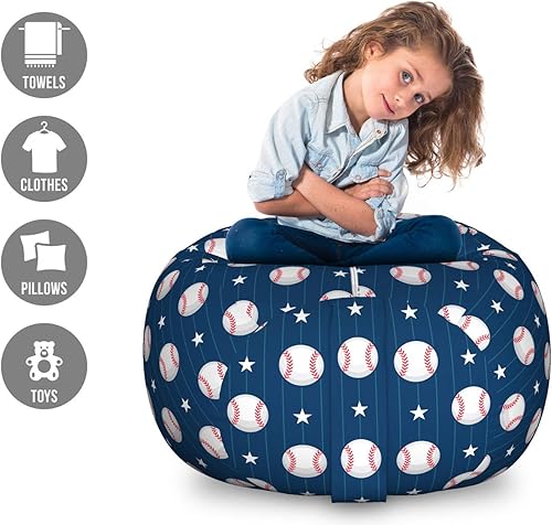 Miniatura 134 de Ambesonne Bolsa de juguetes de almacenamiento para perros, patrón con cachorros de raza pura, Bichon Pug Spitz Dachshund Poodle Shih Tzu, Rosa y