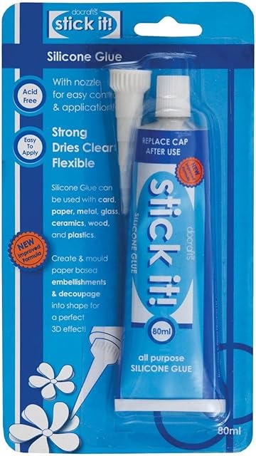 Stick it 80 ml Silicone Glue Tube, Transparent, packaging may vary