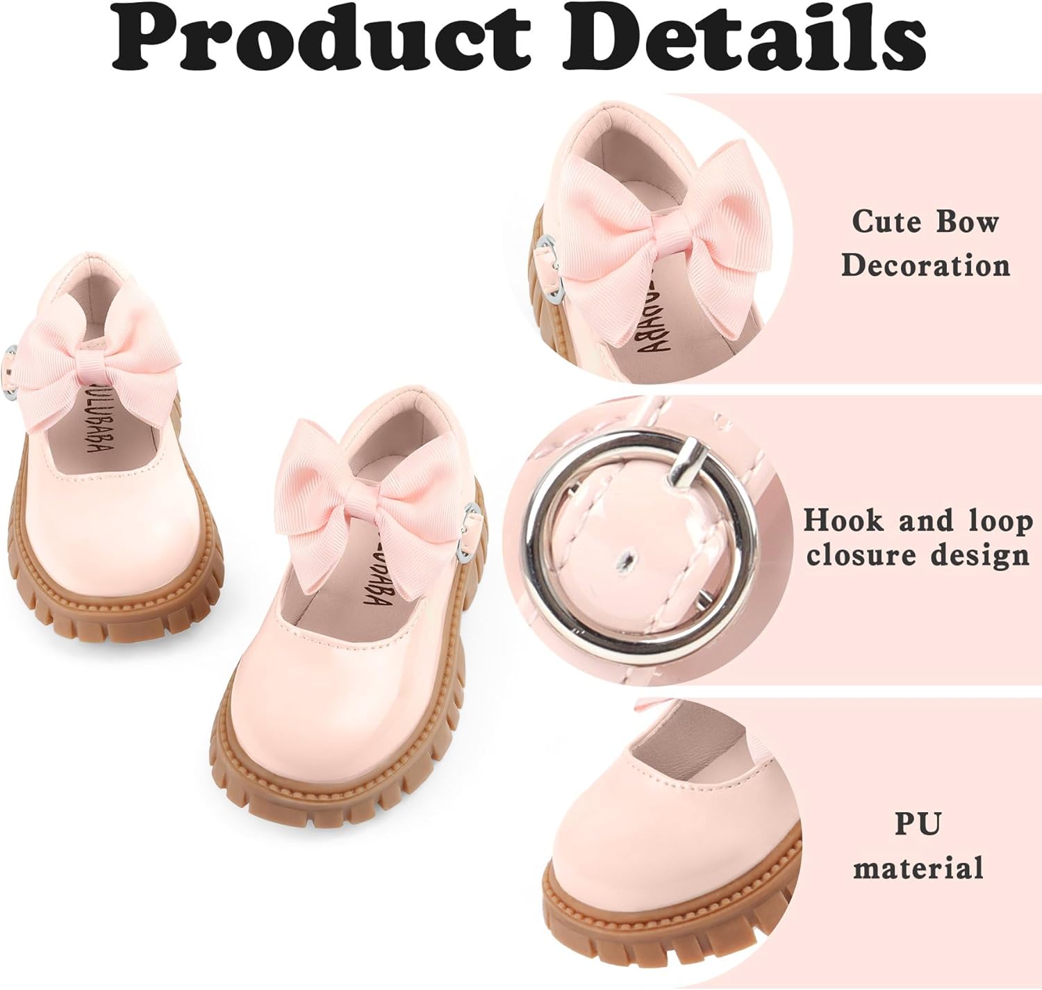 Toddler Girl Dress Shoes Bow Black Dress School Shoes Princess Mary Jane for Toddler/Little Girl - Image 4