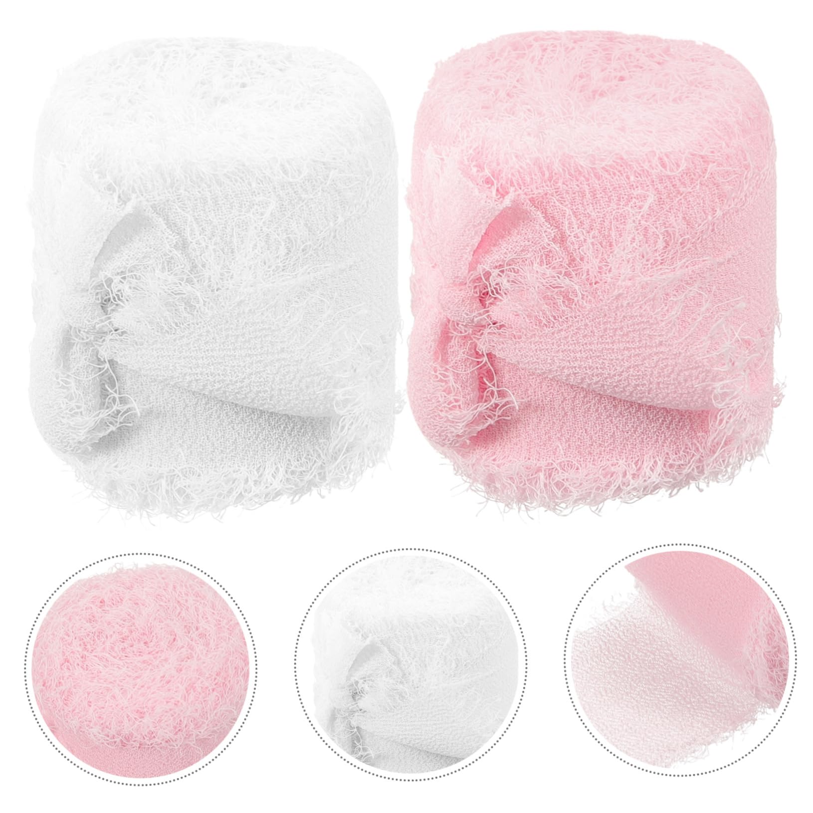 8rotoli Ribbons Chiffon Frange Per Decorazioni Per Bouquet e Matrimoni Colori Latte e e Resistente e Chic