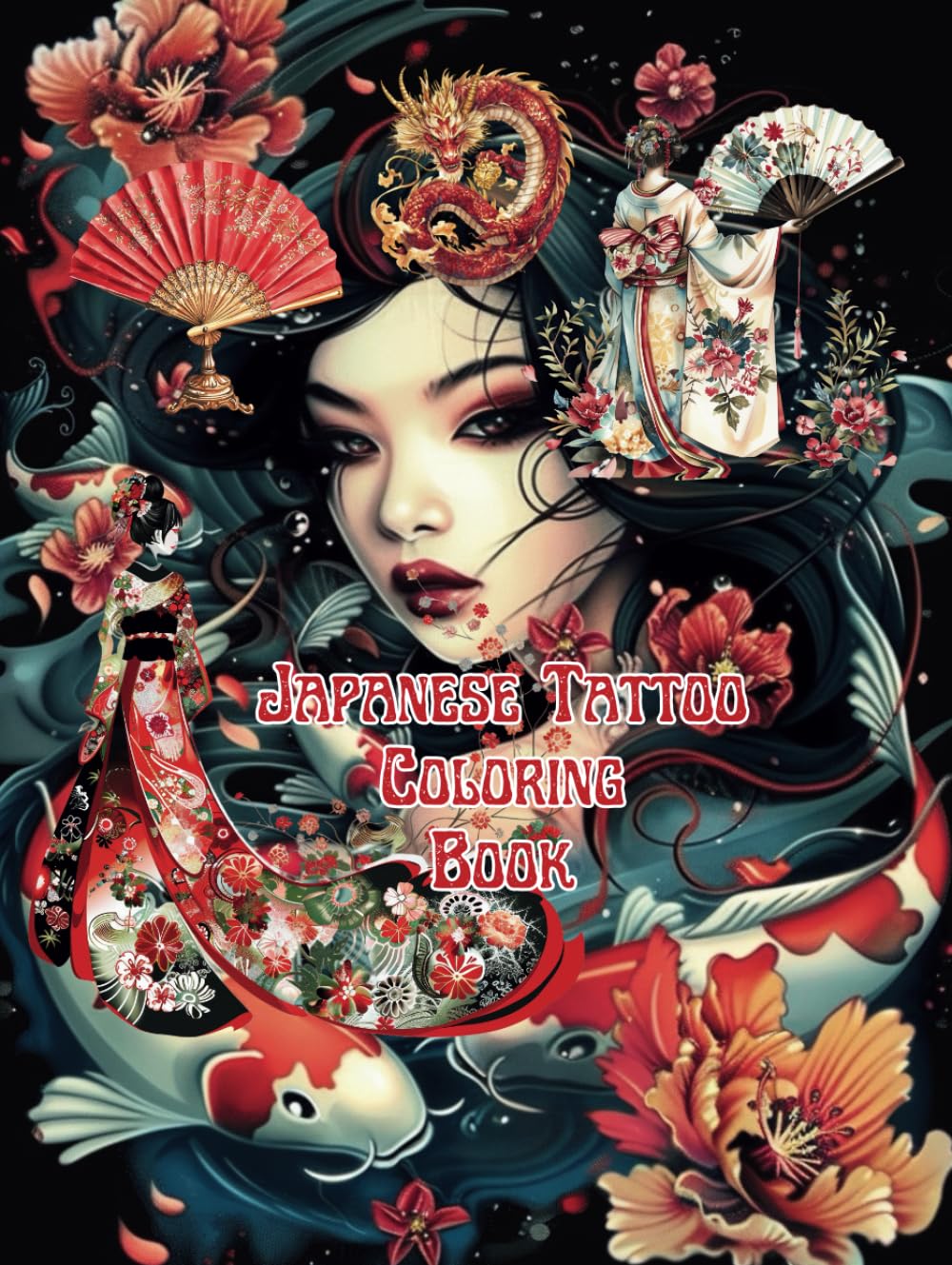 Japanese Tattoo Coloring Book