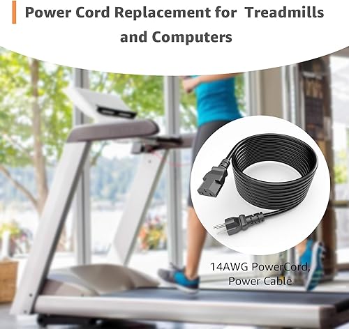 Miniatura 4 de Cable de alimentación para cinta de correr Peloton y cinta de correr Superfit, cable de alimentación extra largo de 8.2 pies para cinta de correr,