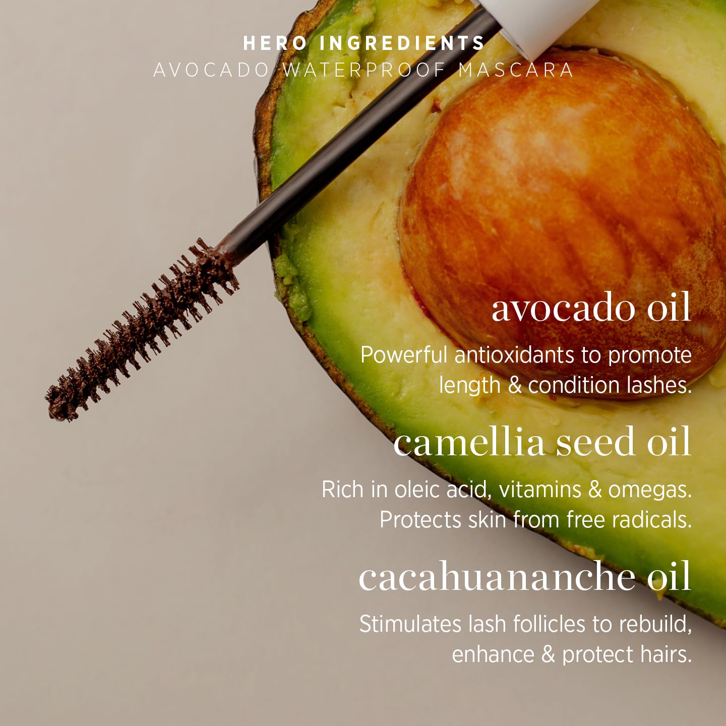 Ere Perez Avocado-resistente Wimpernmaske, verlängert, nährt, strafft und stärkt, lange Lebensdauer, geeignet für empfindliche Augen, Mamey und Kamelienöle, vegan, tierversuchsfrei, Schönheit